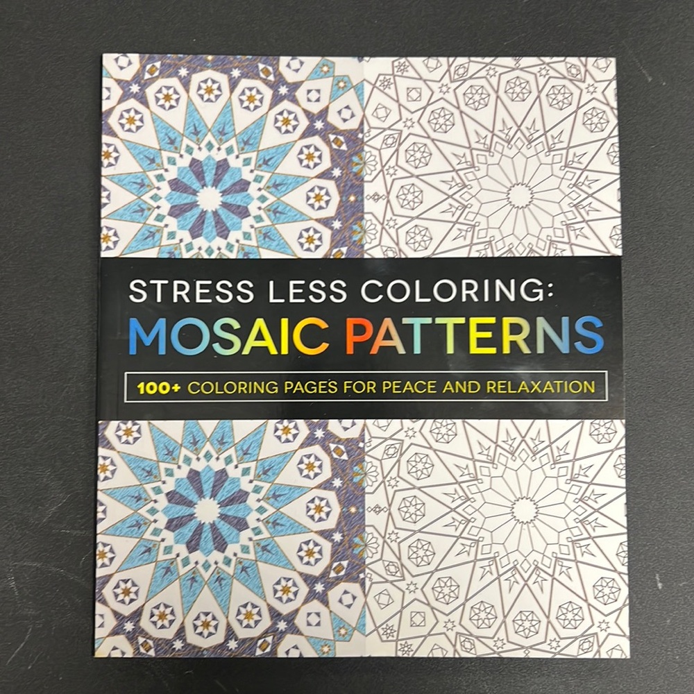 Stress Less Coloring Book: Mosaic Patterns